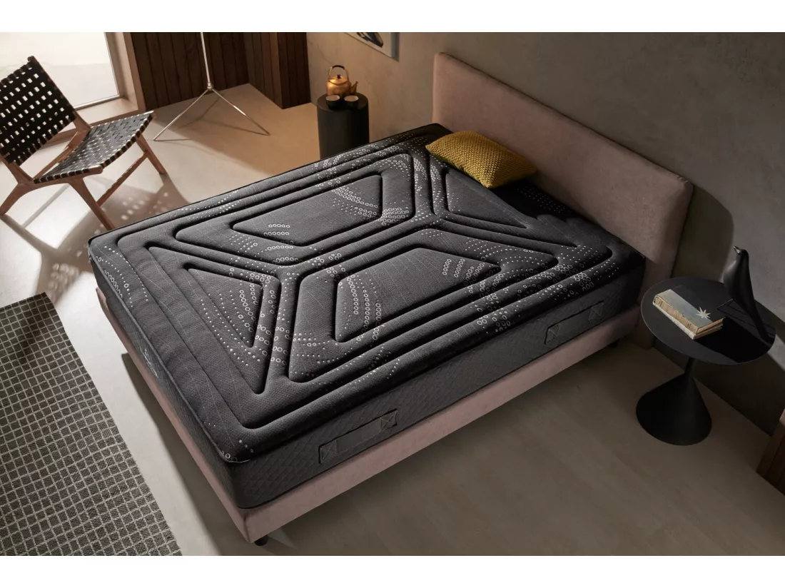 Matelas ressorts 140x190 dame nuit | soutien ferme évolutif | ressorts ensachés deep spring & mémoire de forme hr - 25cm d'epaisseur