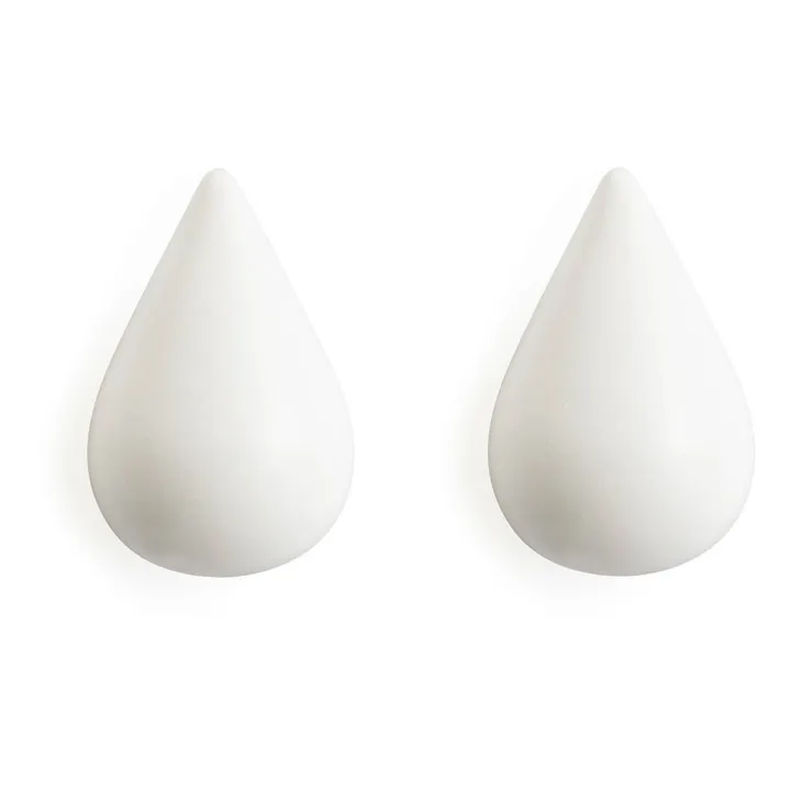 Normann Copenhagen Patère goutte Dropit - Set de 2 | Blanc