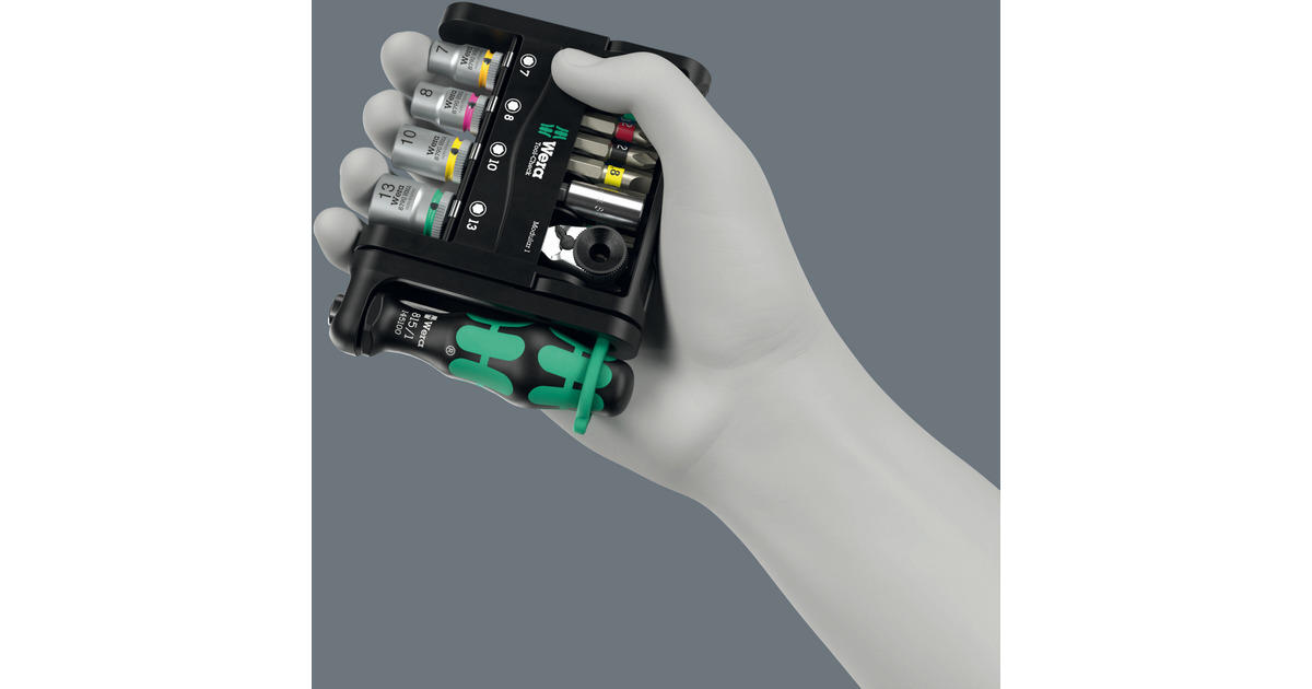 WeraTool-Check Modular 1, 21‑delig bitset  (Zwart/groen)