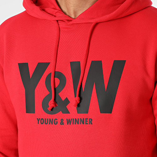 Sweat Capuche Logo Rouge Noir