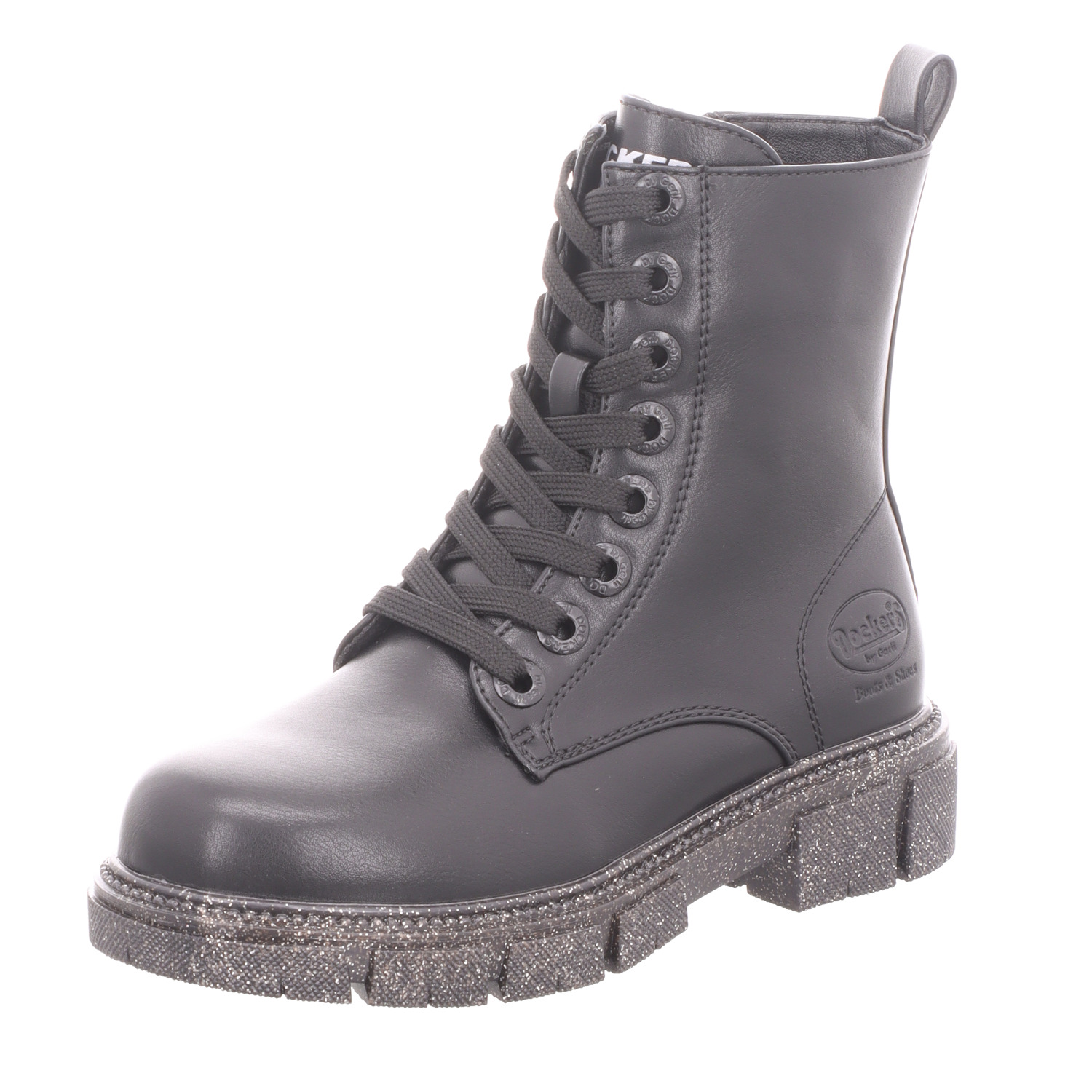 Dockers Kinder-Mädchen-Schnürstiefel gefüttert Schwarz