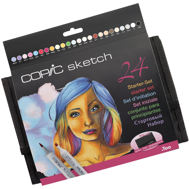 Copic Marker Sketch Set im Wallet, 24er Etui, assortiert