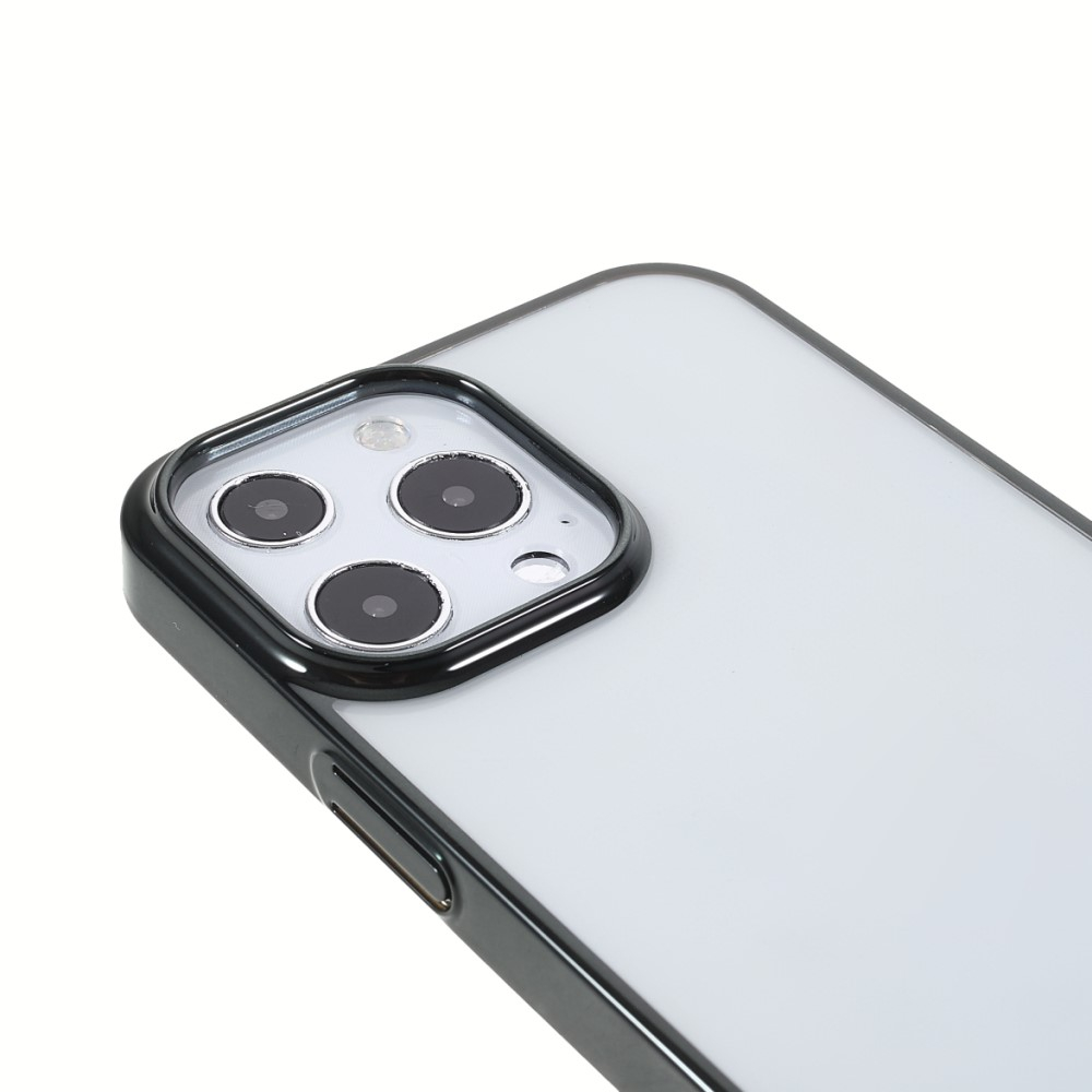 iPhone 13 Pro Hardcase Hülle mit Galvanisiertem Rahmen - Grün / Transparent