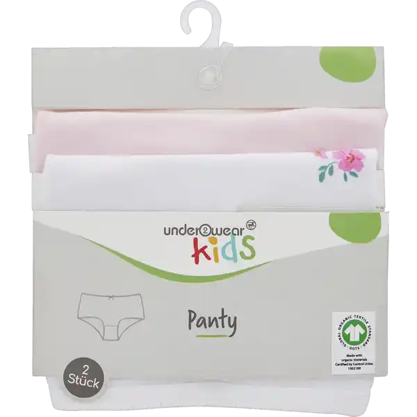 2er-Pack Mäd. Panty Herz 122 / 128 GOTS