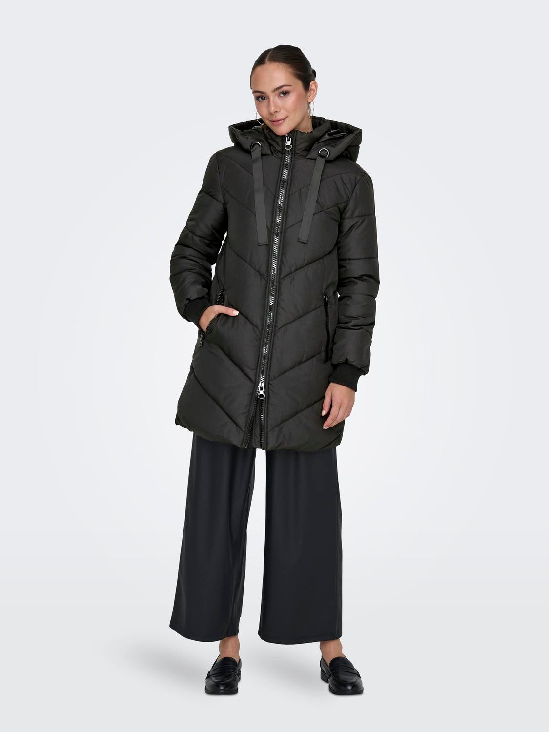 JDYSKYLAR Langer Parka Black