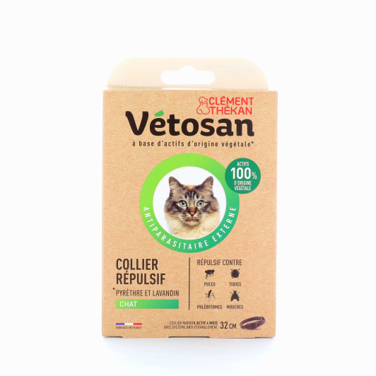 Collier antiparasitaire chat ou chien Vétosan