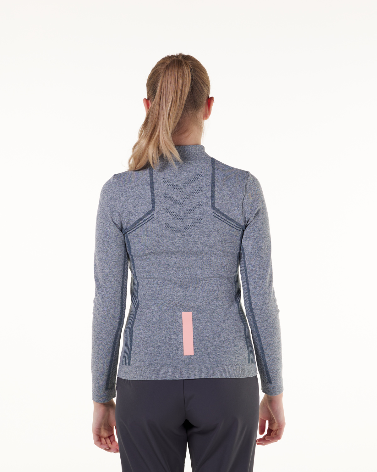LEVITY Dry Ctrl Seamless LS Blue Melange