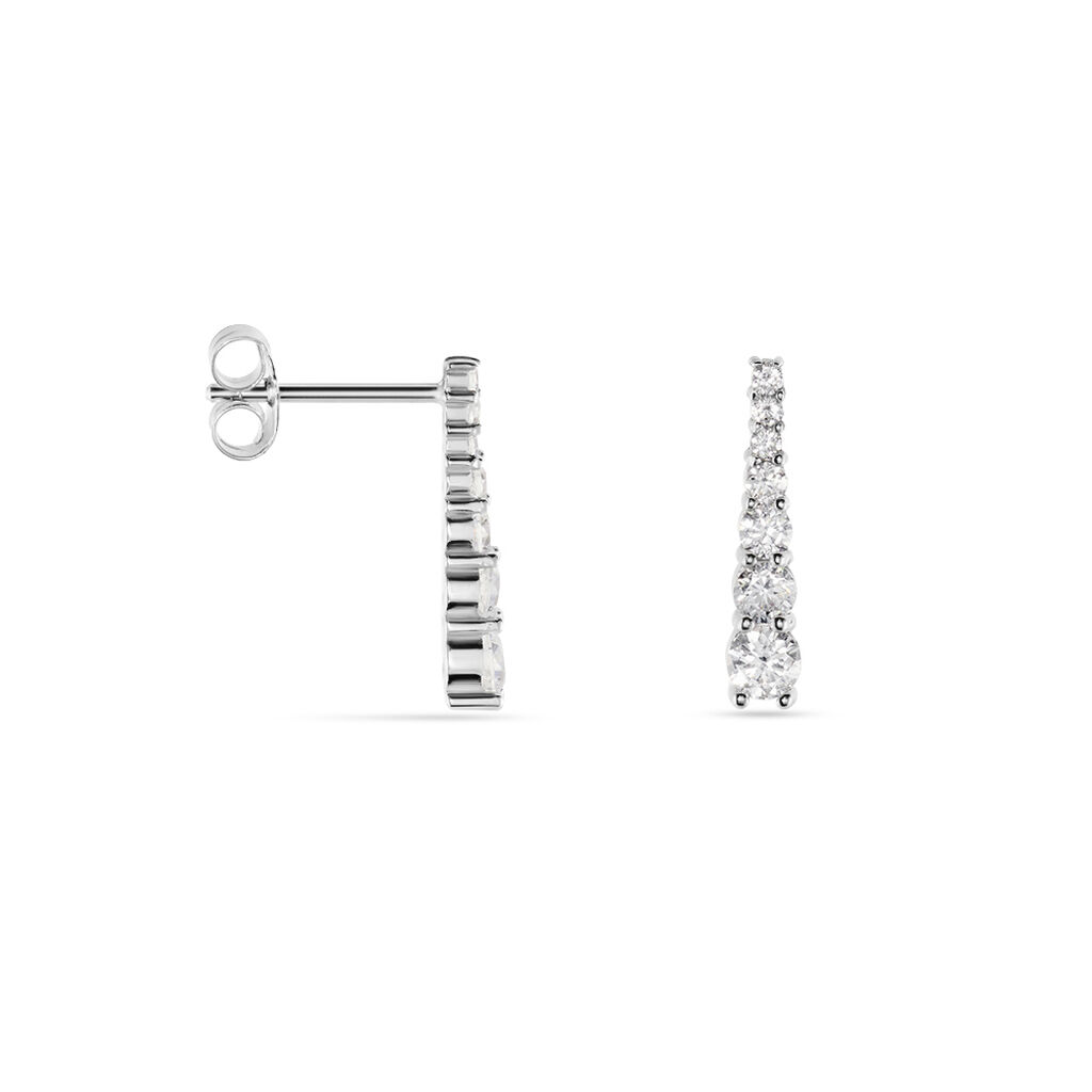 Boucles D'oreilles Pendantes Chiron Argent Oxyde