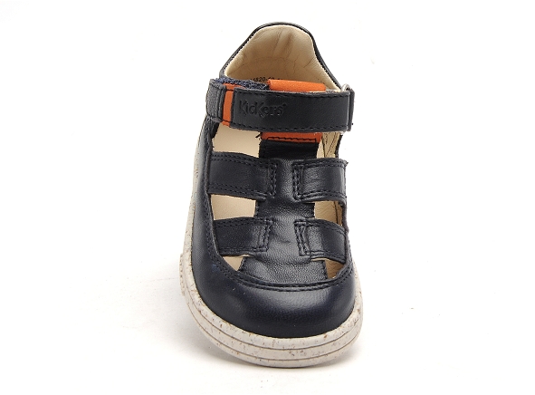 Kickers nu pieds bebe tractus bleu