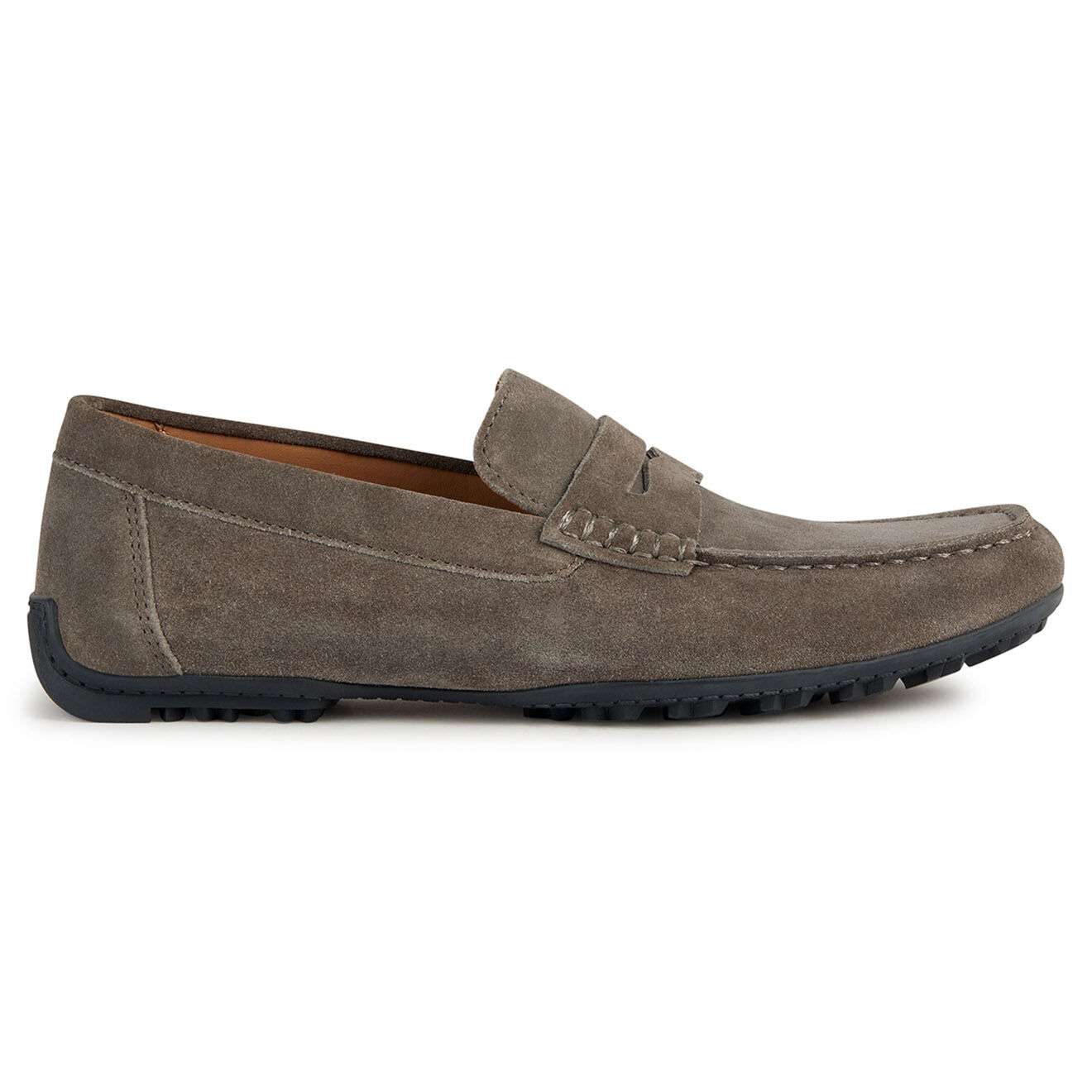 Geox Mocassins en Velours de Cuir Kosmopolis taupe