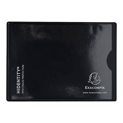 Exacompta Hidentity - Etui de protection de carte d'identité - PVC - noir