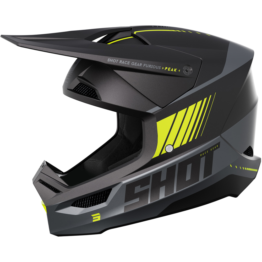 Shot - Casque Furious Peak Gris / Jaune fluo / Mat