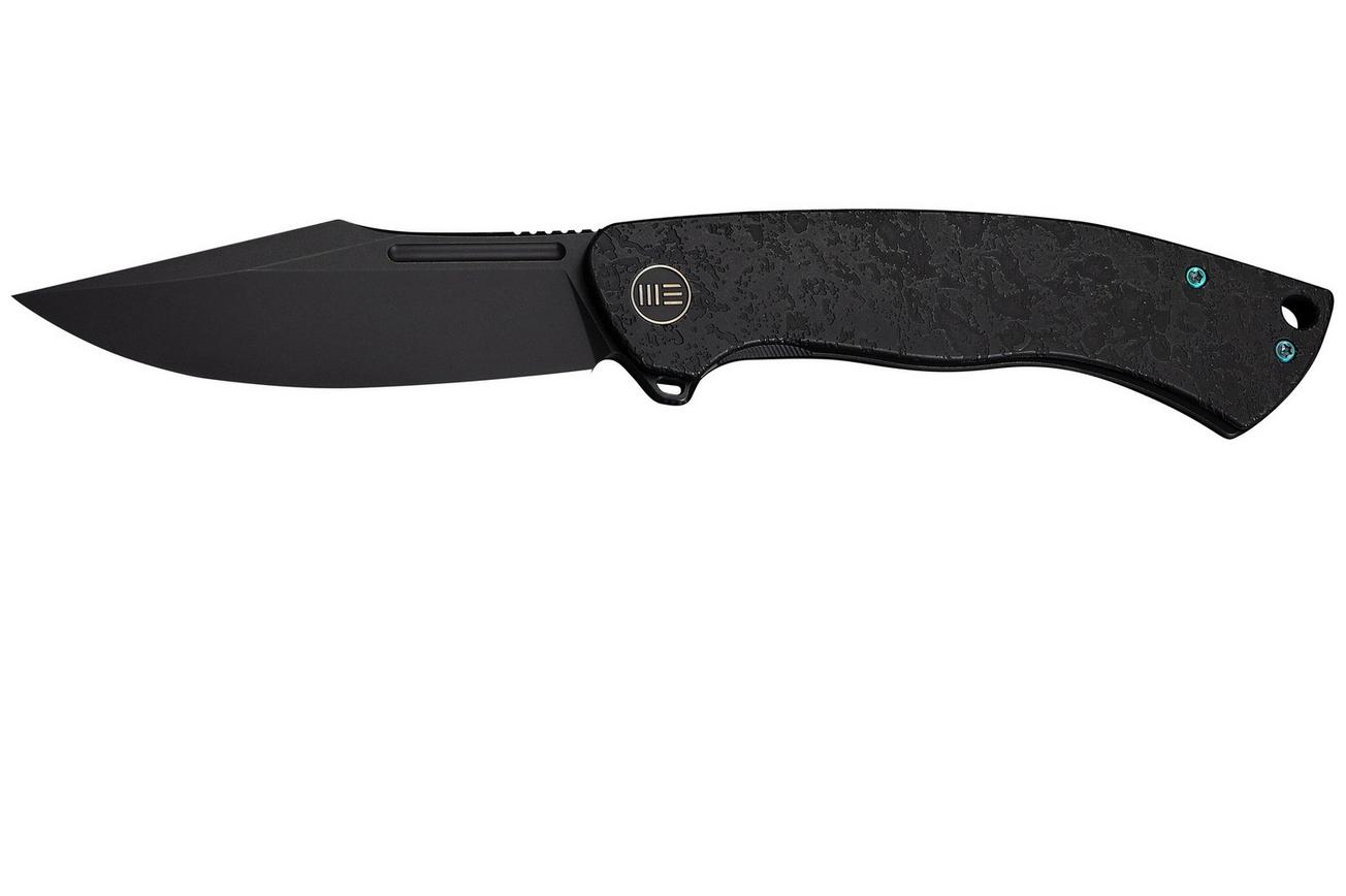 WE Knife Essential Knight WE24003-2 Blackwashed Böhler M390, Etched Black Titanium, zakmes, Jason Knight design