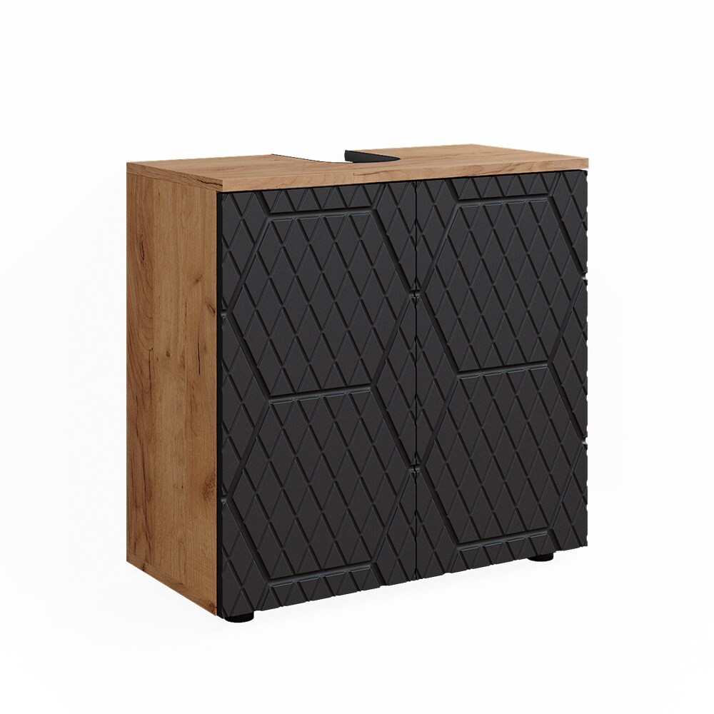 Vicco Waschbeckenunterschrank Irma Eiche Anthrazit 60 x 59 cm Badezimmer
