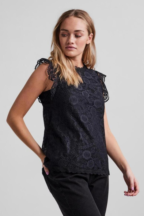 Pieces zwarte dames top