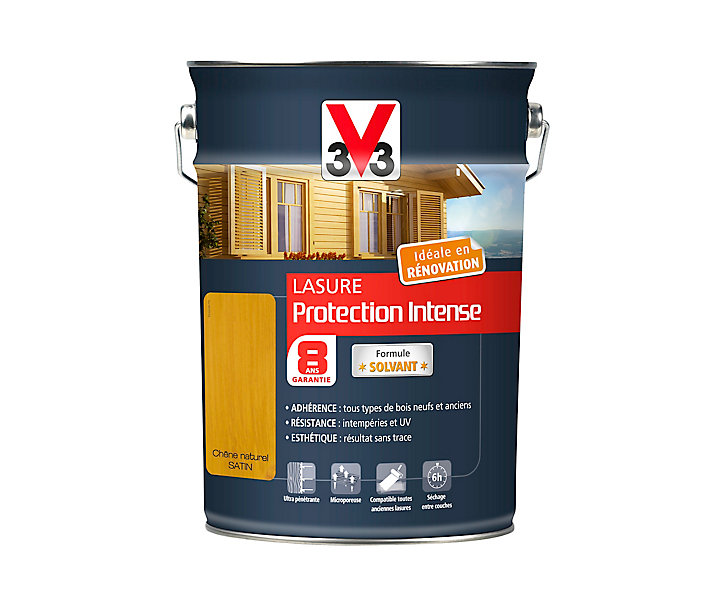 Lasure extérieure protection intense V33 chêne naturel 5L - 8 ans