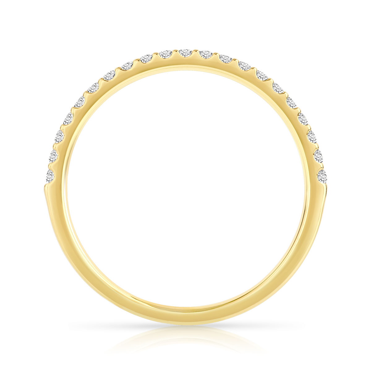Alliance demi-tour or 750 jaune diamant H/P1