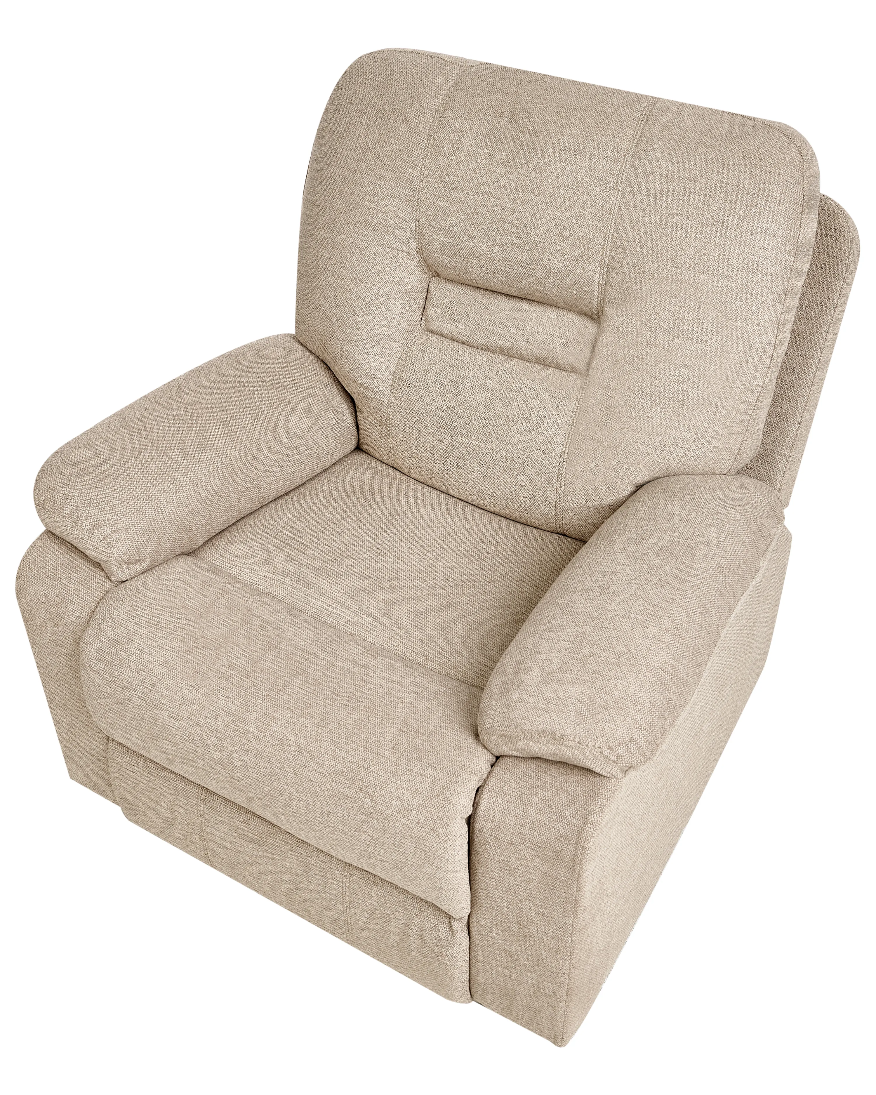 Relaxfauteuil BERGEN inclusief voetensteun Stof Beige