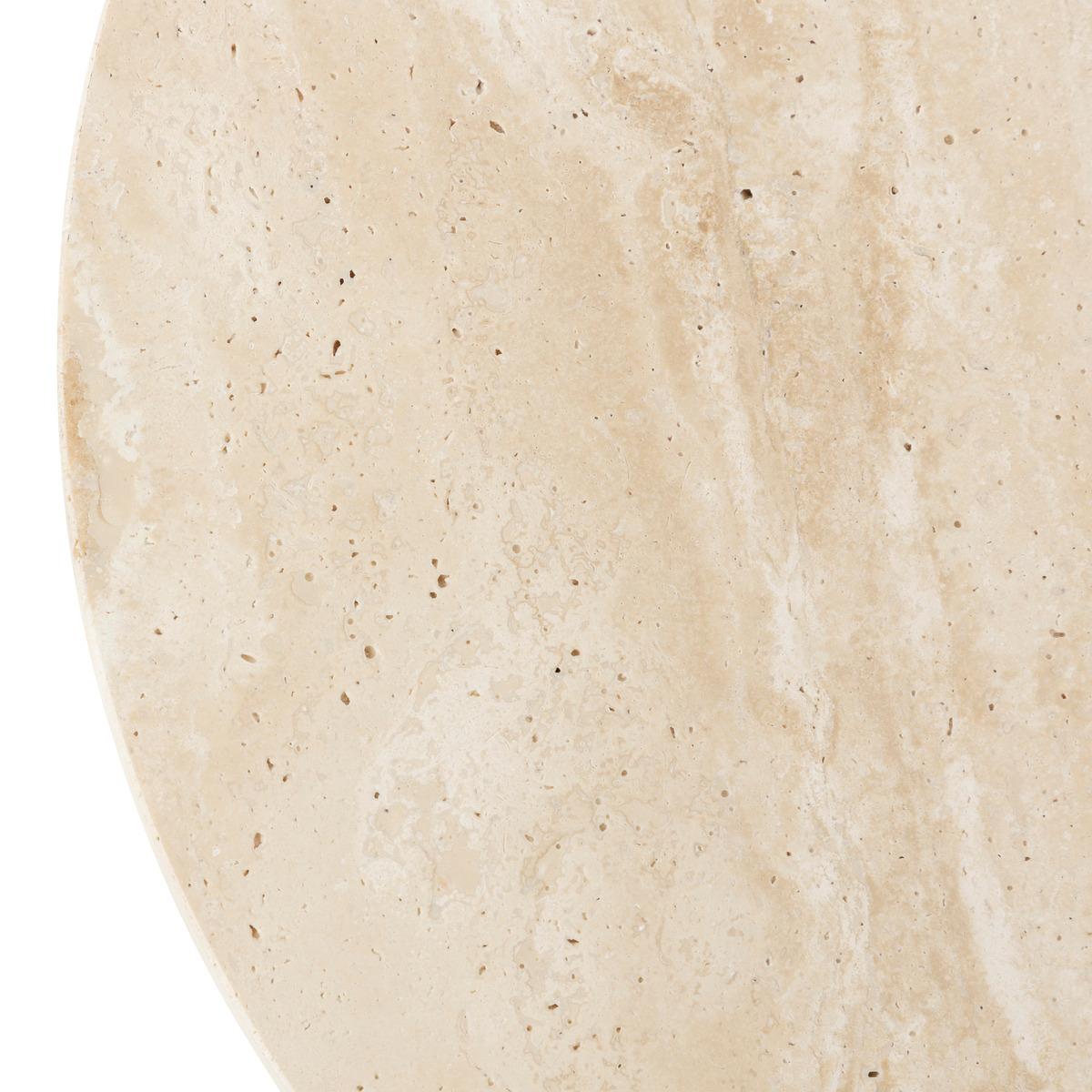 TABLE D APPOINT CELEN TRAVERTIN BLANC D.40X45CM