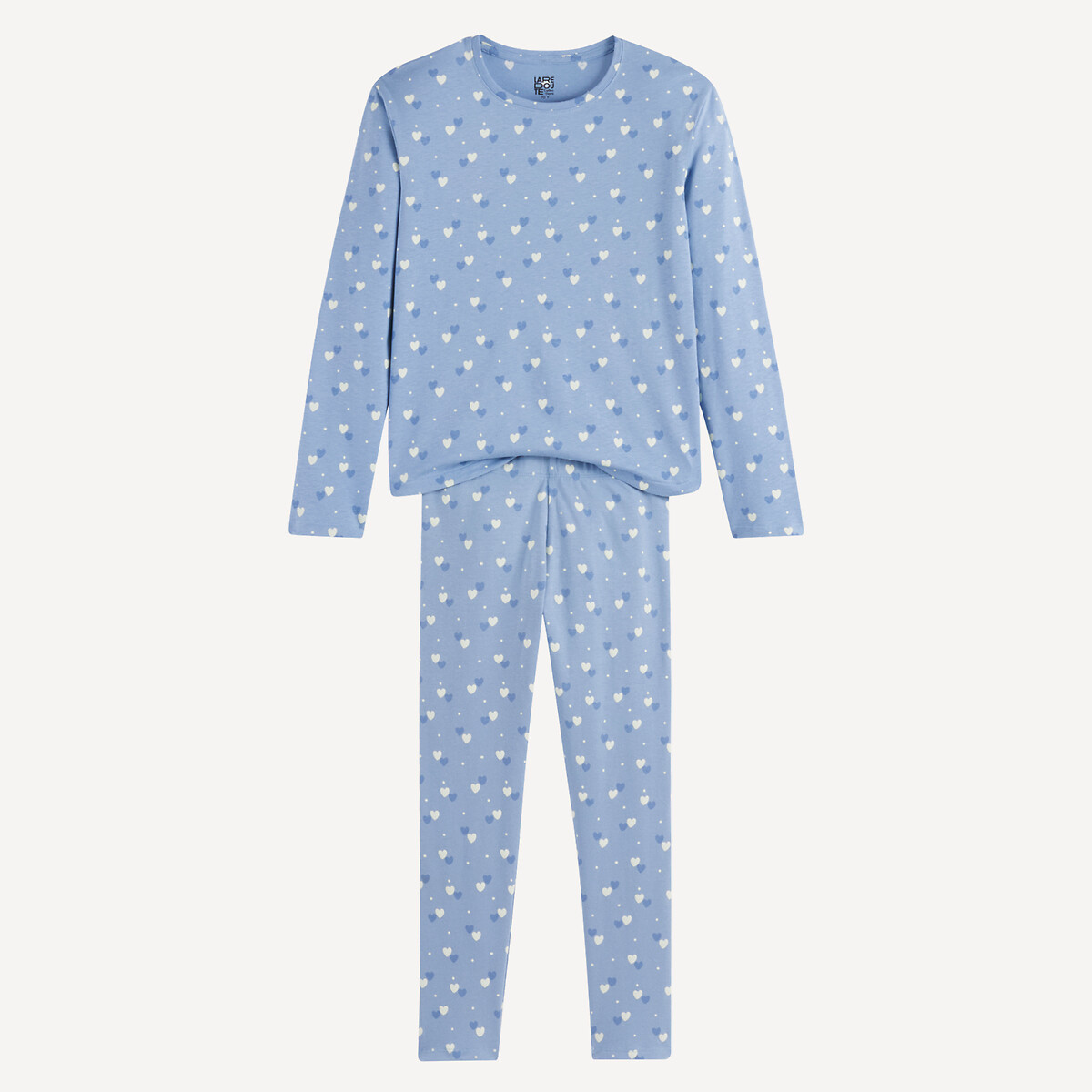 COLEÇÃO LA REDOUTE<br>Pijama de algodão com estampa de coração