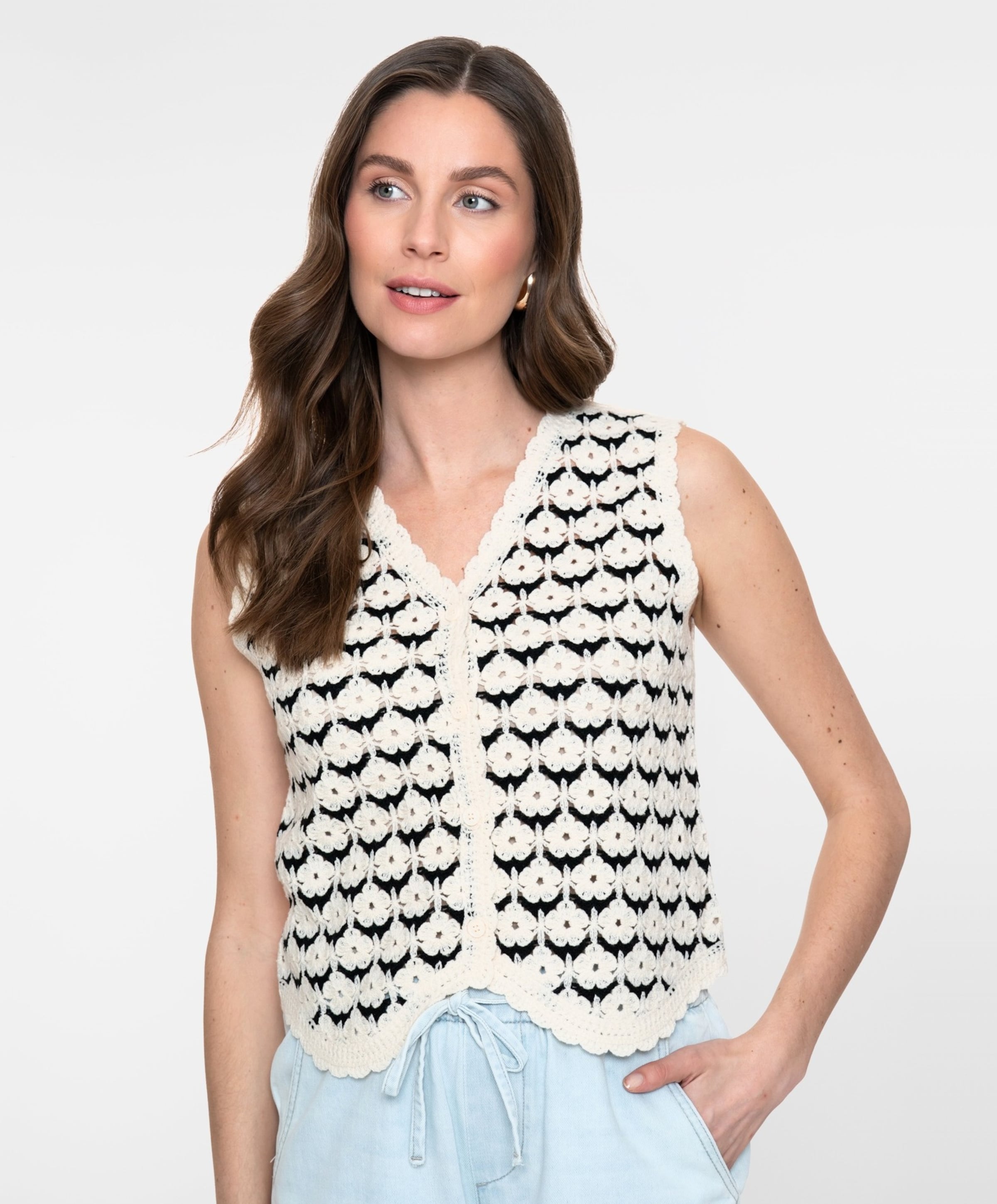Geisha Dames gilet ecru