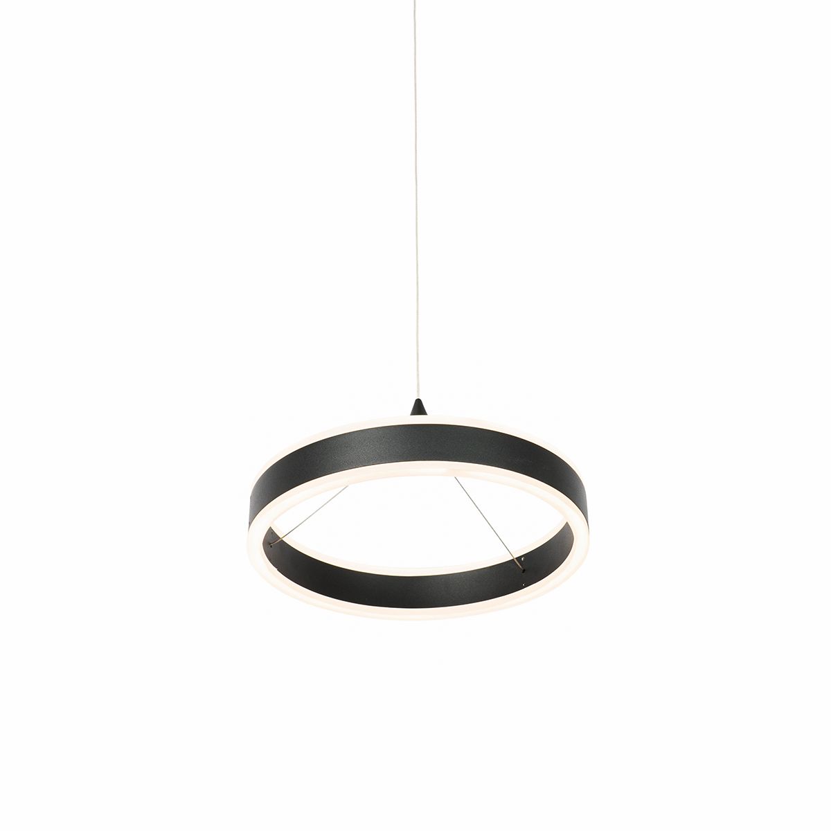 Hanglamp zwart 30 cm incl. LED 3-staps dimbaar - Lyani