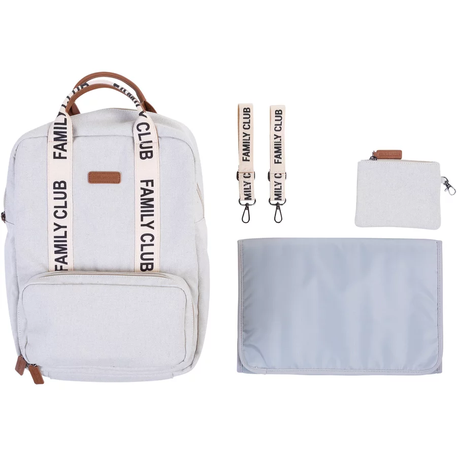 CHILDHOME Wickelrucksack Family Club Signatur Off White