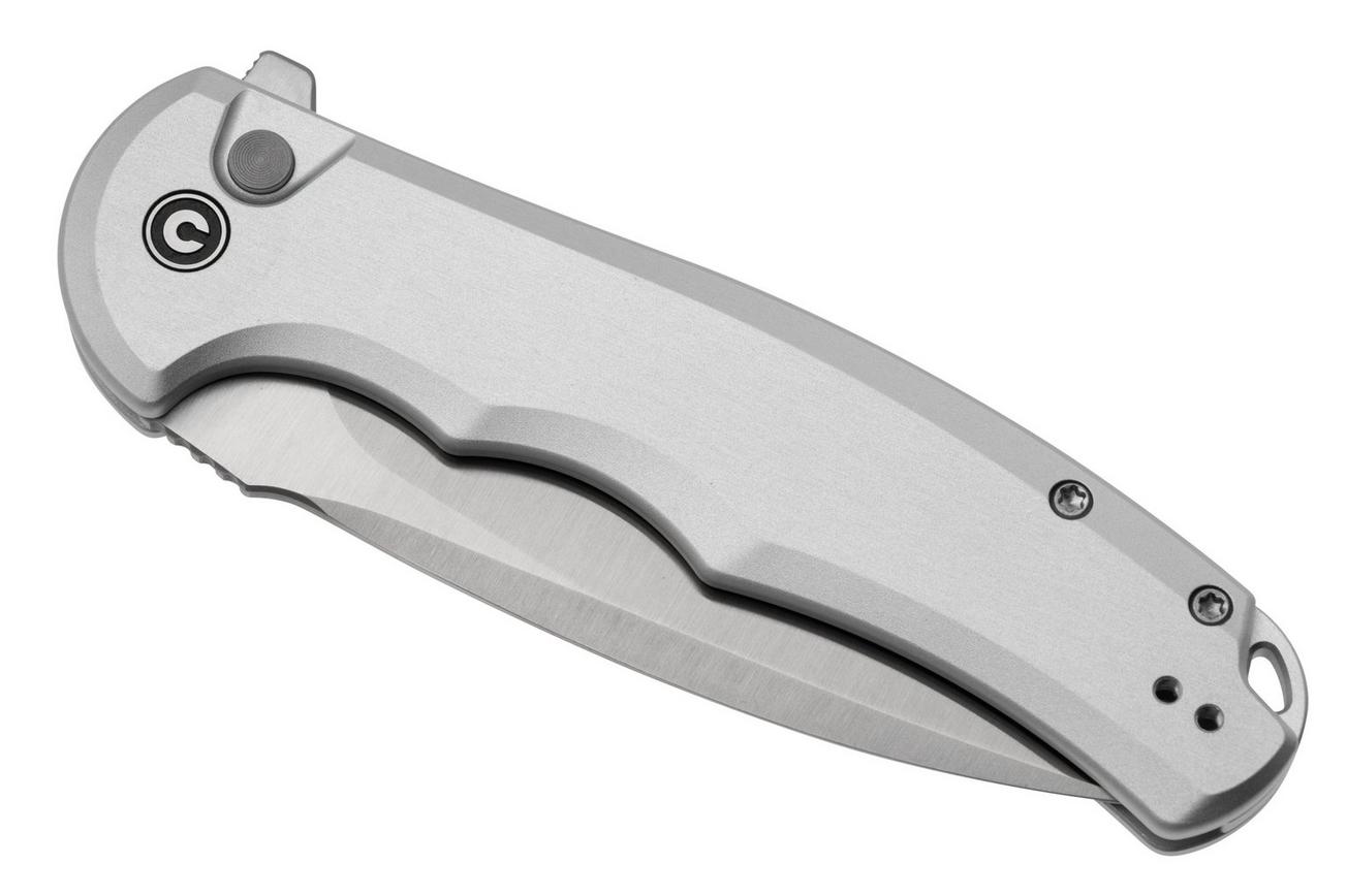CIVIVI Button Lock Praxis C18026E-2 Silver Aluminum, zakmes