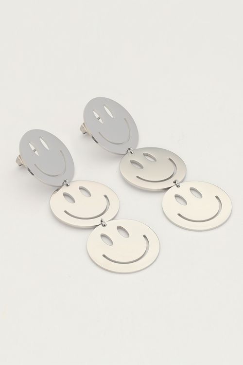 Candy oorbellen groot met smiley