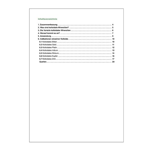 Sunday Natural Products  Kolloidale Mineralien – Anwendungsspektrum kompakt