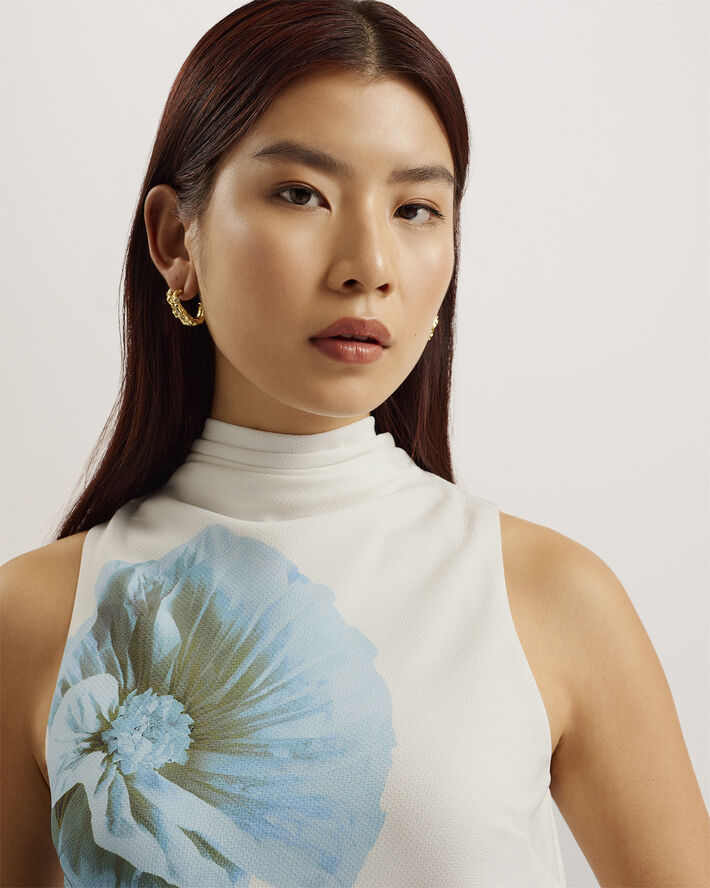 Ted Baker SETSUKO Cowl Neck Sleeveless Top White