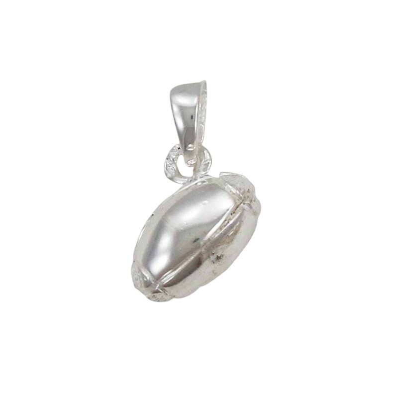Pendentif ballon de rugby - Argent massif