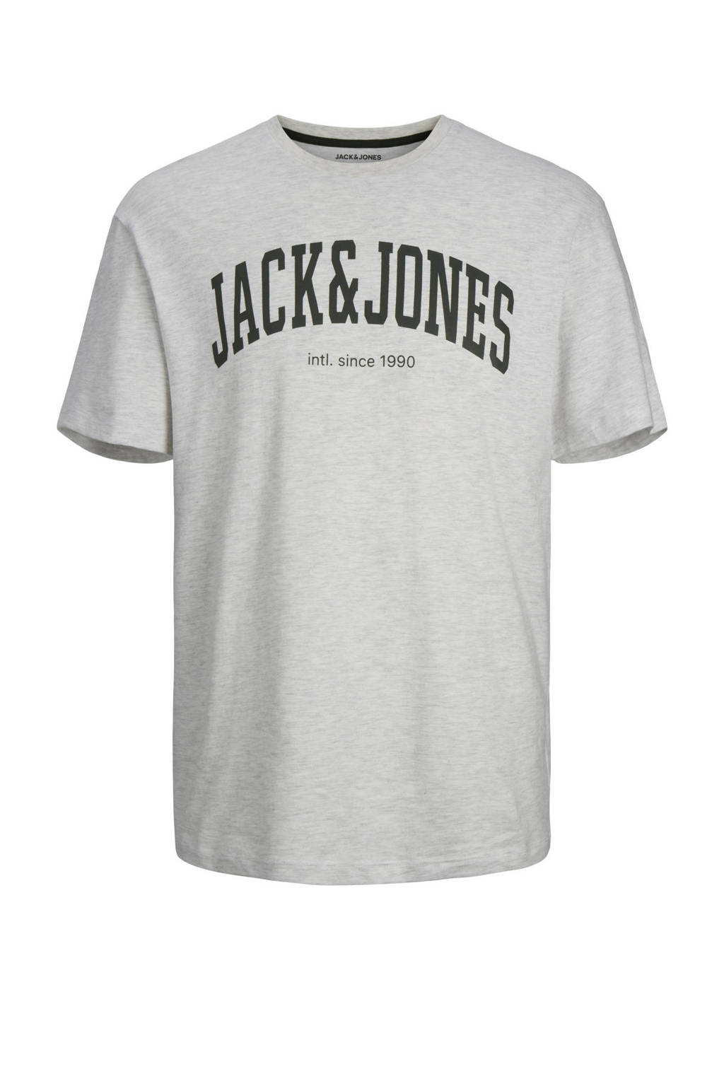 JACK & JONES T-shirt JJEJOSHmet tekst grijs