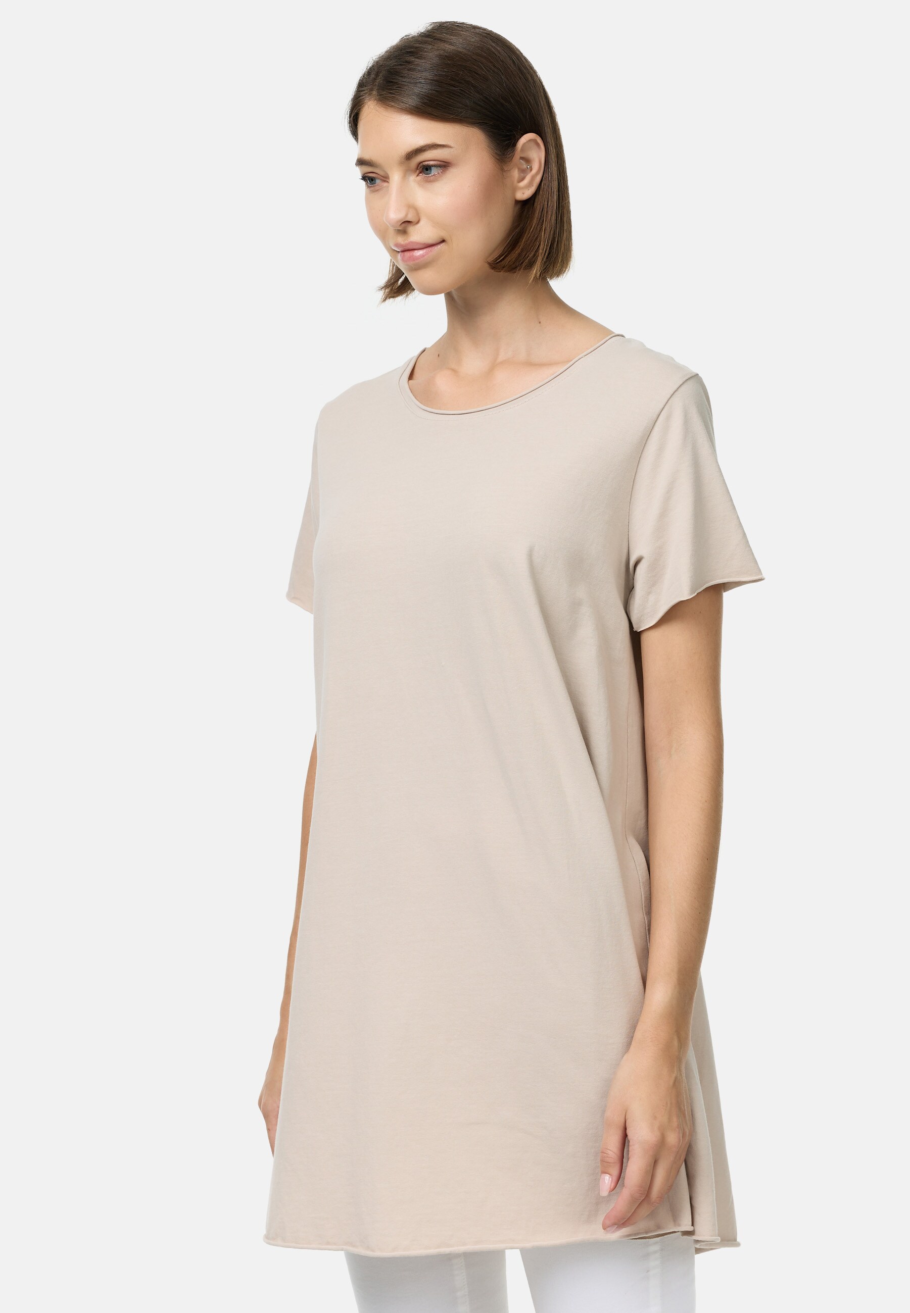 PM SELECTED Damen Klassisches Basic T-Shirt lang in Einheitsgröße PM59
