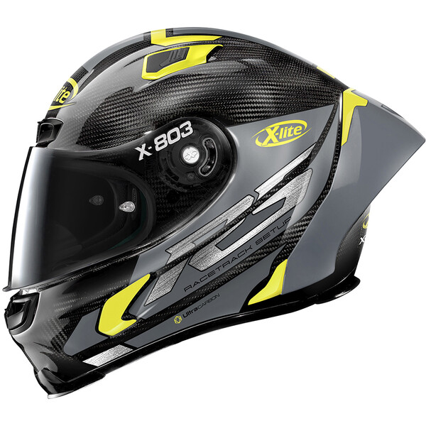 X-lite - Casque X-803 RS Ultra Carbon Skywarp Noir / Gris / Jaune
