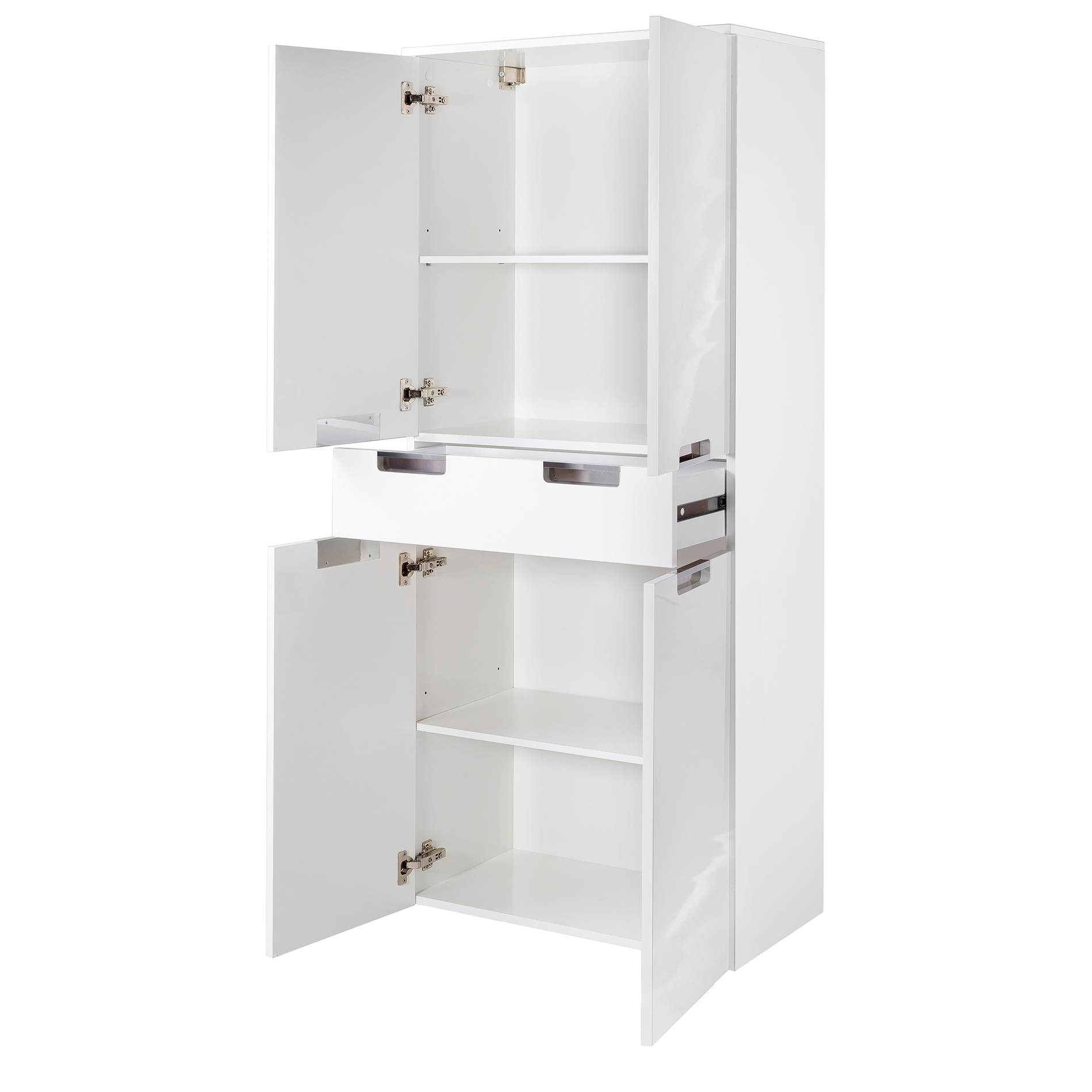 Hochschrank - weiß Hochglanz - 35 cm
