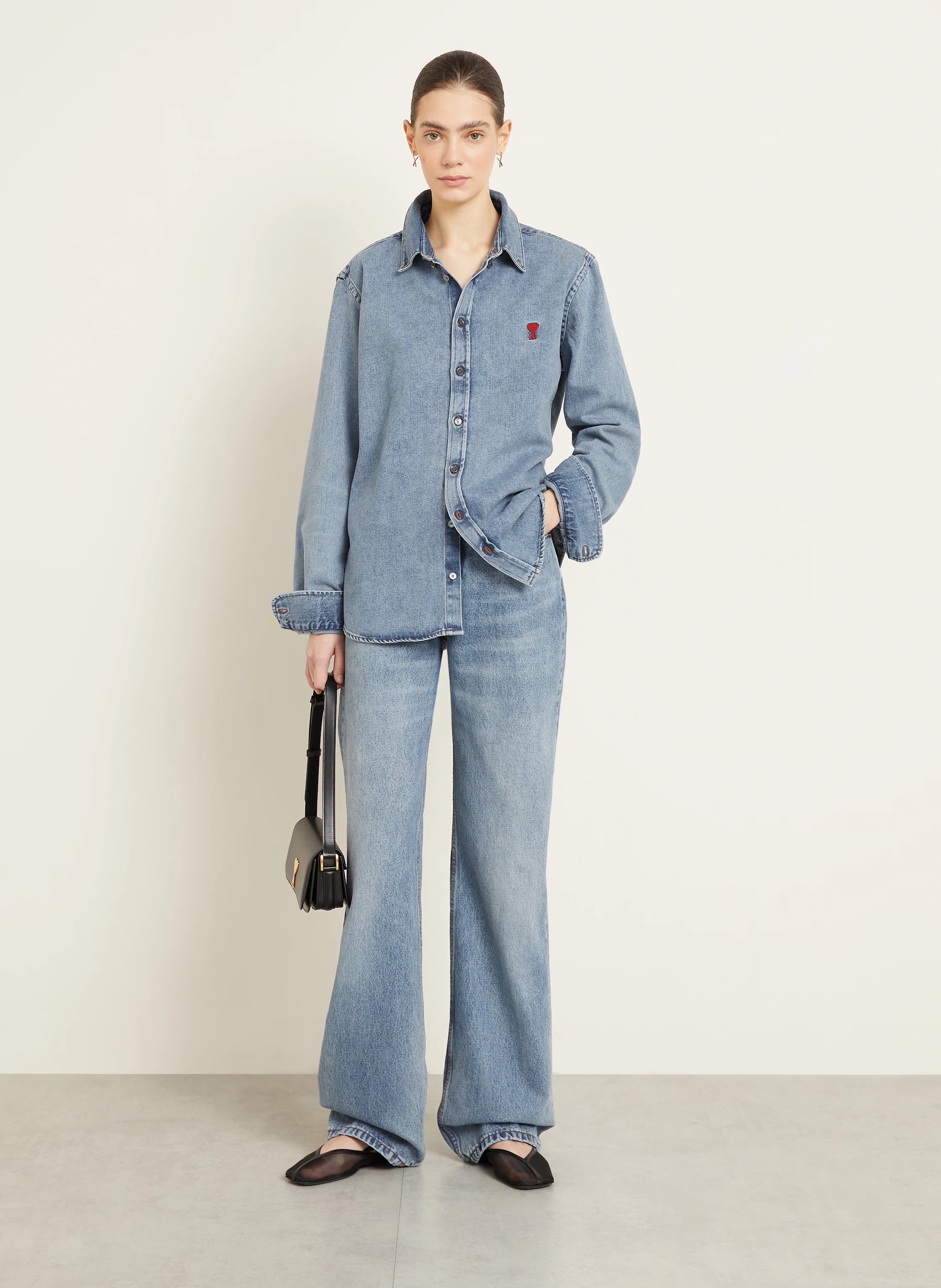 AMI PARIS Jeansbluse