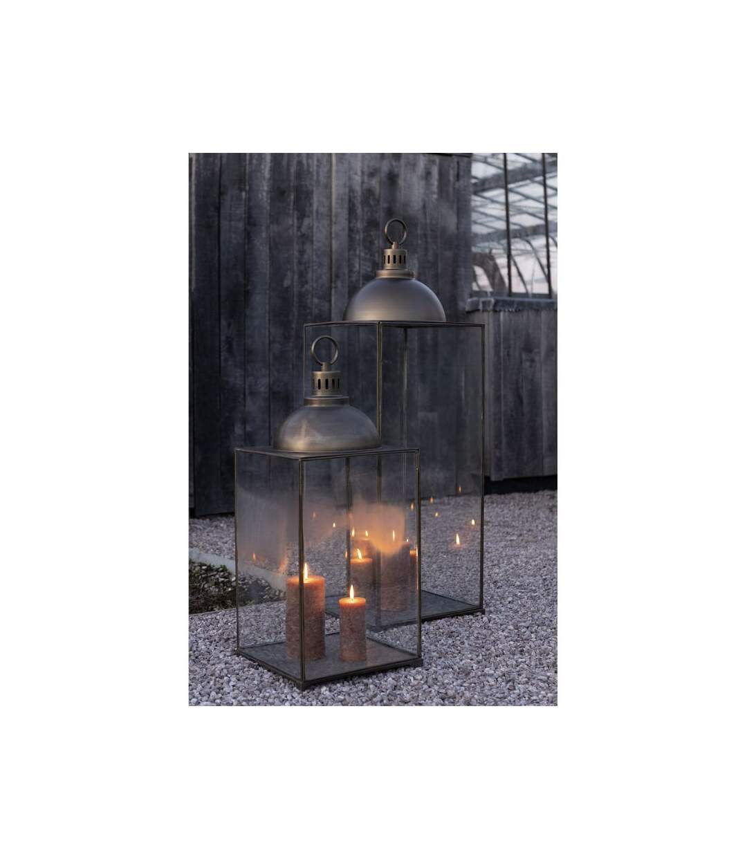 Paris Prix - Lanterne Design En Verre hagrid 85cm Bronze