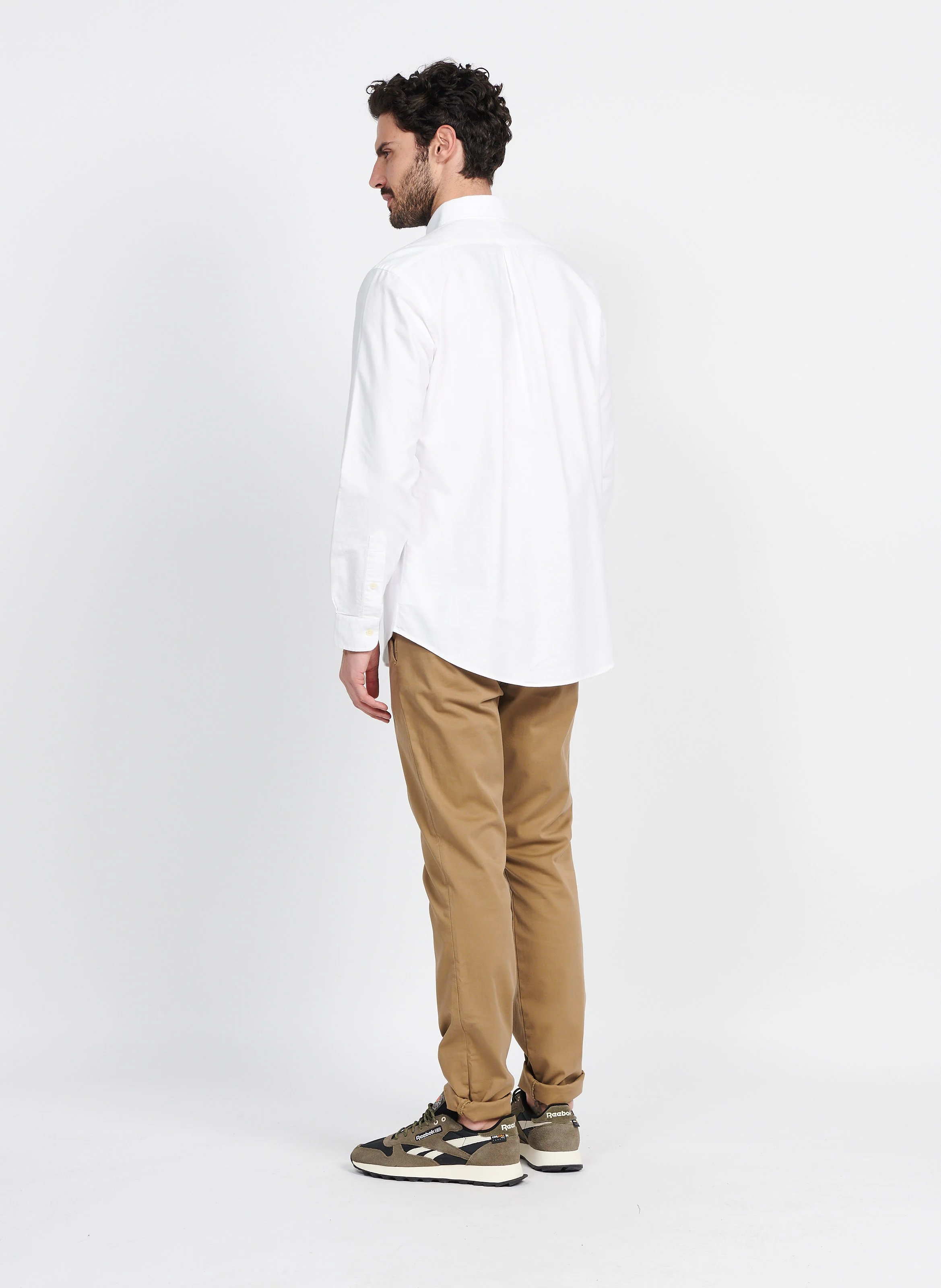 Chemise col américain en coton | Blanc