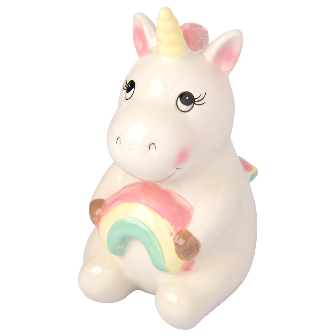 Topolino Spardose im Einhorn-Design rosa / weiss
