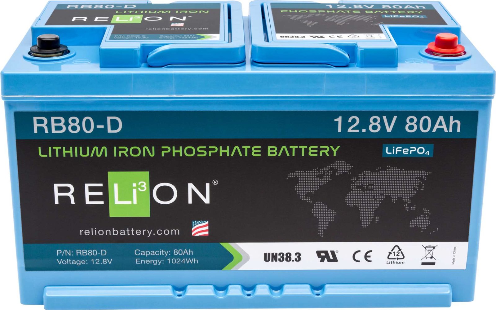 Relion Lithium-Ionen Batterie 12 V / 40 Ah