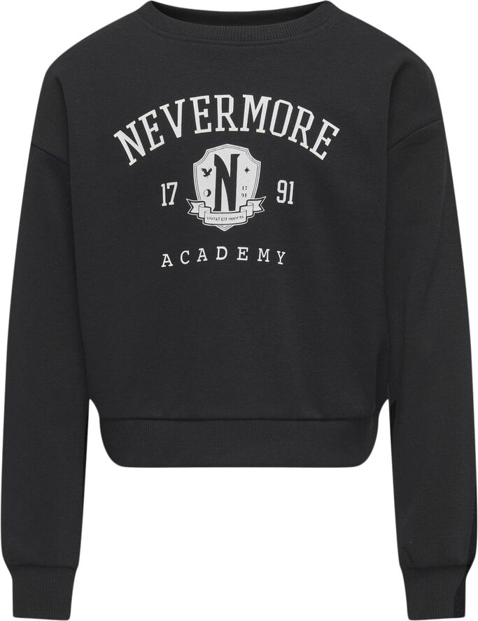 ONLY KOGNEVERMORE LIFE L/S LICENS O-NECK Black/nevermore