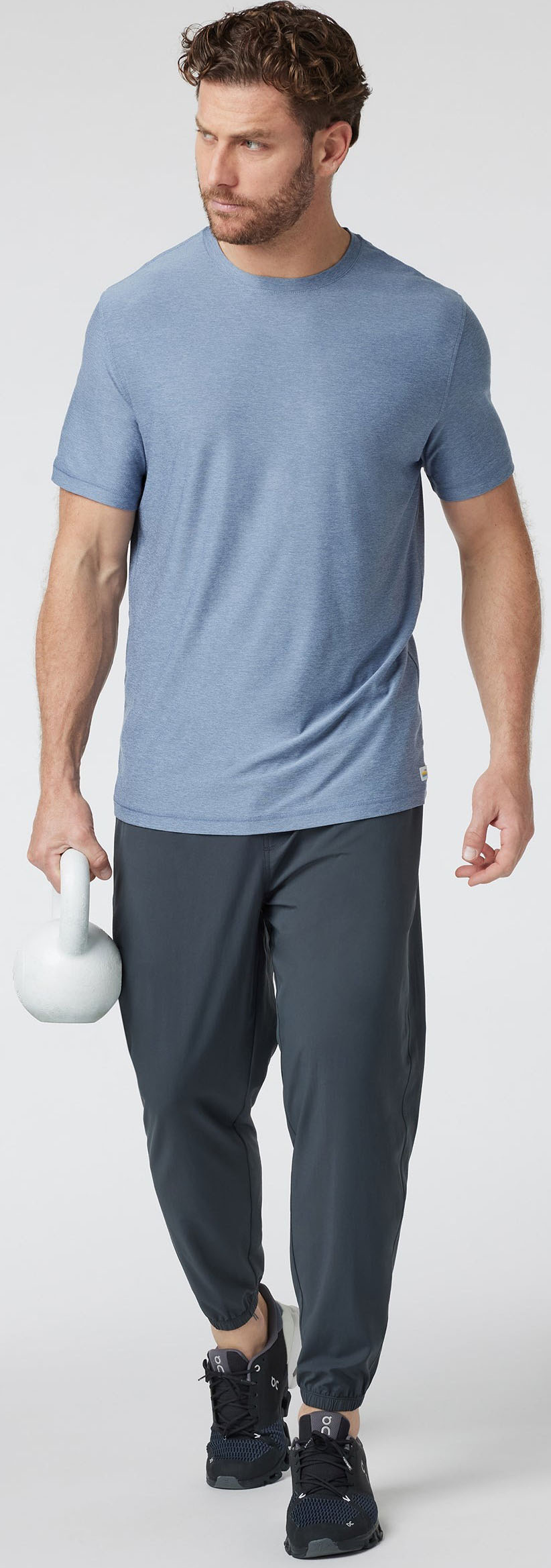 Strato Tech Tee Herre HTY/Chambray Heather