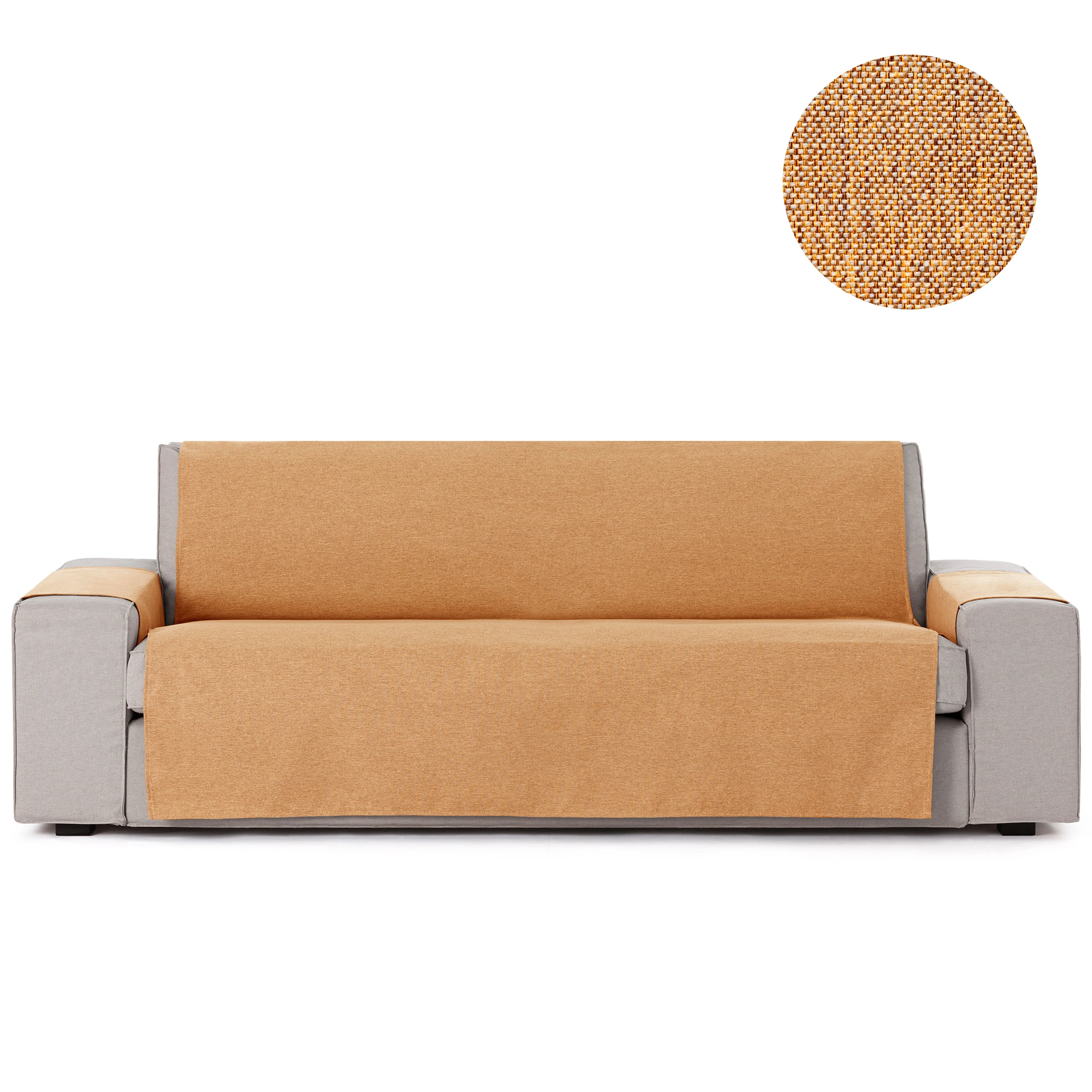 Capa Protetora para Sofá Vipalia, 1 Lugar / Relax, Cor Ocre, Modelo Brisa