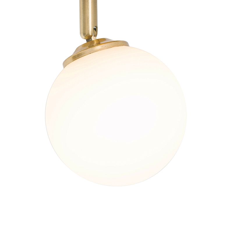 Moderne spot goud met opaal glass met schakelaar - Athens