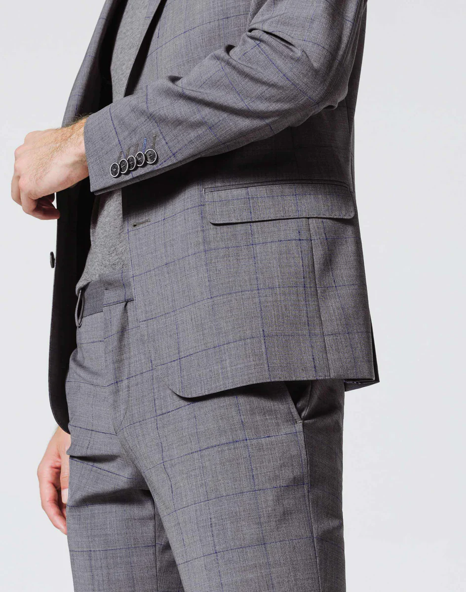 Costume Gris Carreaux