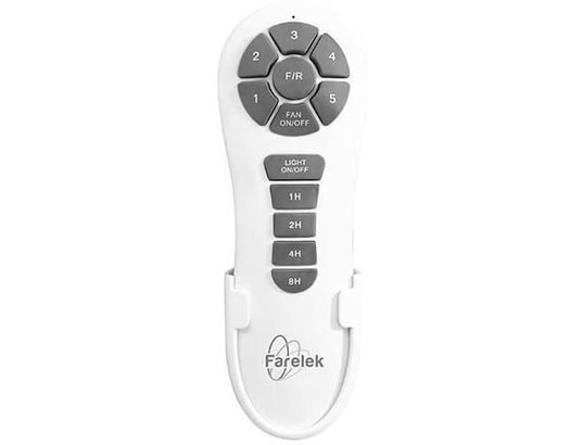 FARELEK - Ventilateur plafond Wallis noir - ventilateur de plafond ø132cm 38w + éclairage