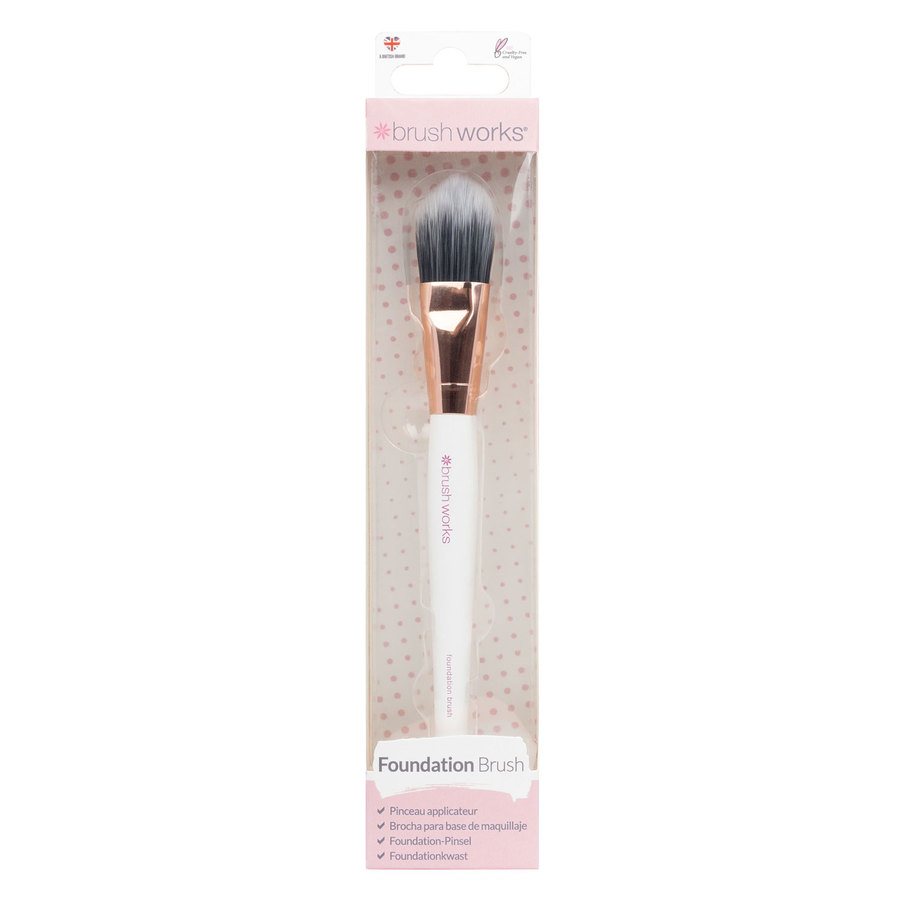 Brushworks White & Gold Foundation Brush