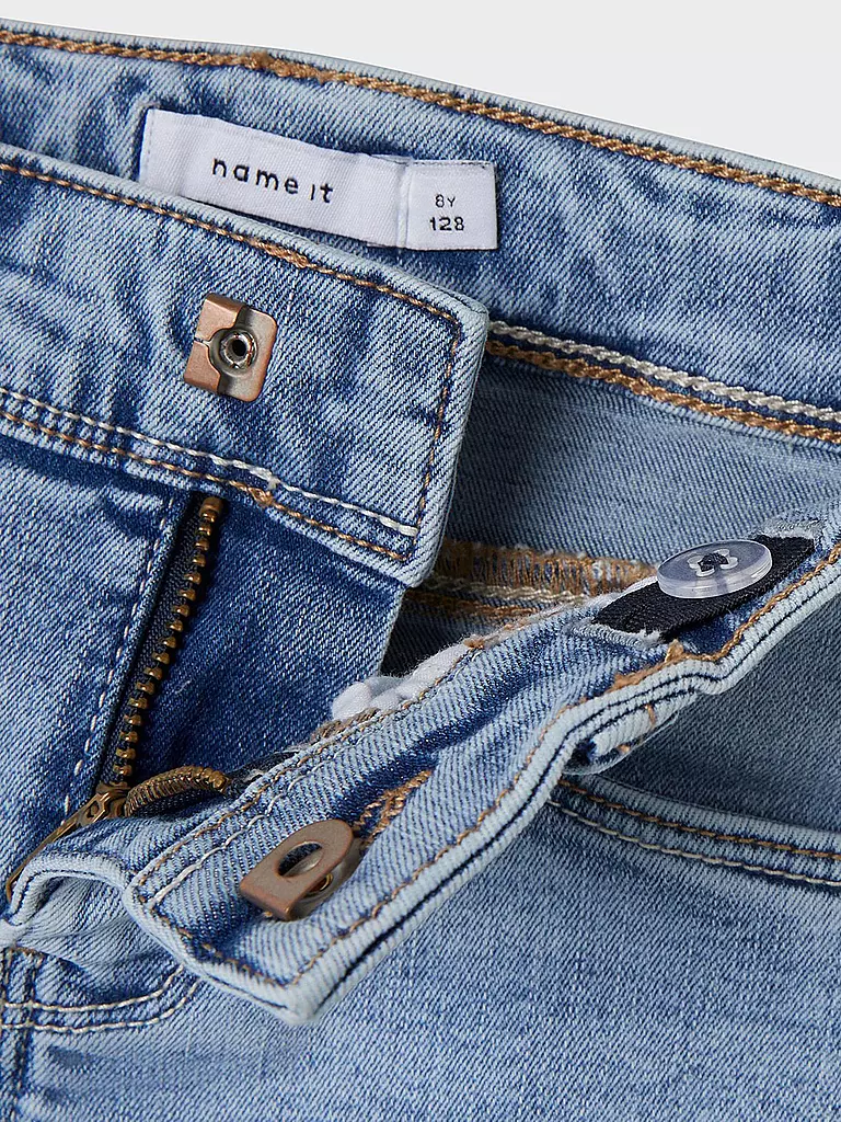 NAME IT Mädchen Jeans Boot Cut NKFPOLLY hellblau