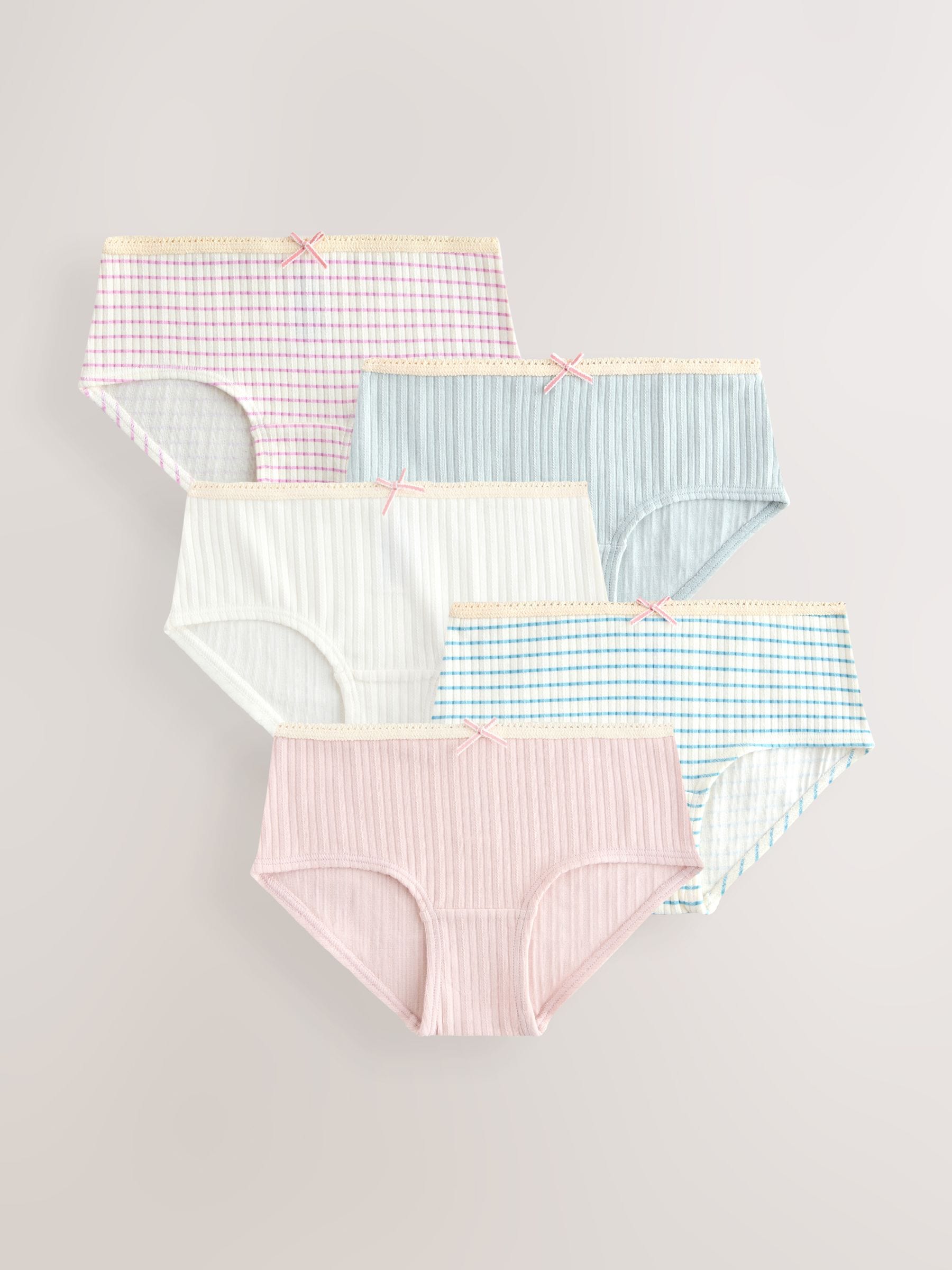 Roze met strepen - Textuur hipsters 5 Pack (2-16jr)